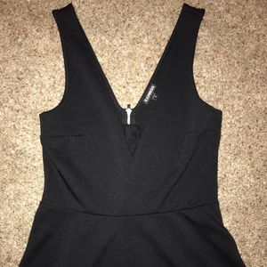 black sleeveless top